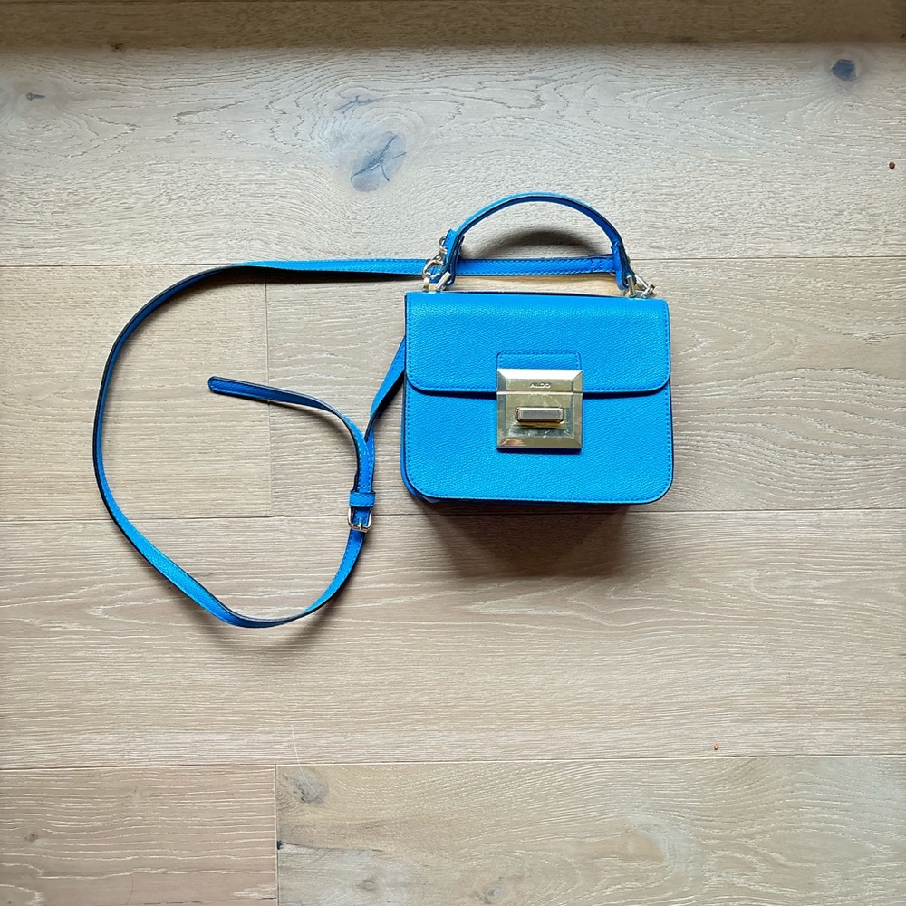 Aldo blue faux leather bag